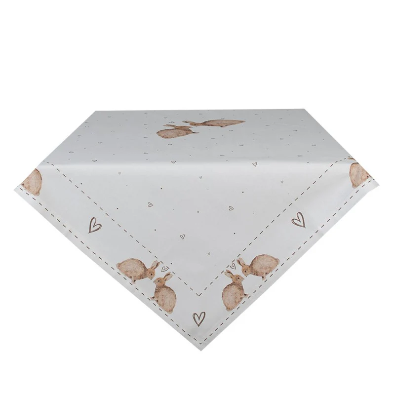 TOVAGLIA QUADRATA CONIGLIETTI IN LOVE 100X100 CM - Woodlume