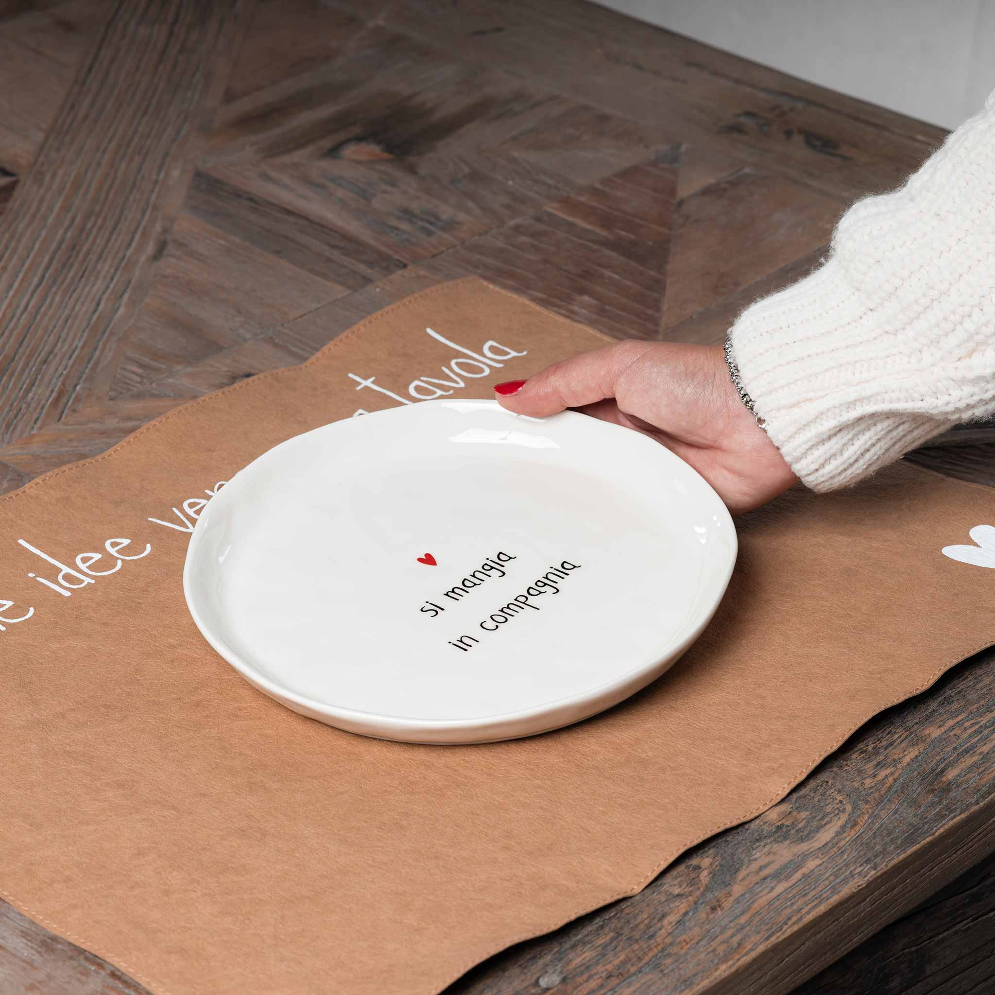 SET 2 PIATTI DESSERT SI MANGIA IN COMPAGNIA - Woodlume