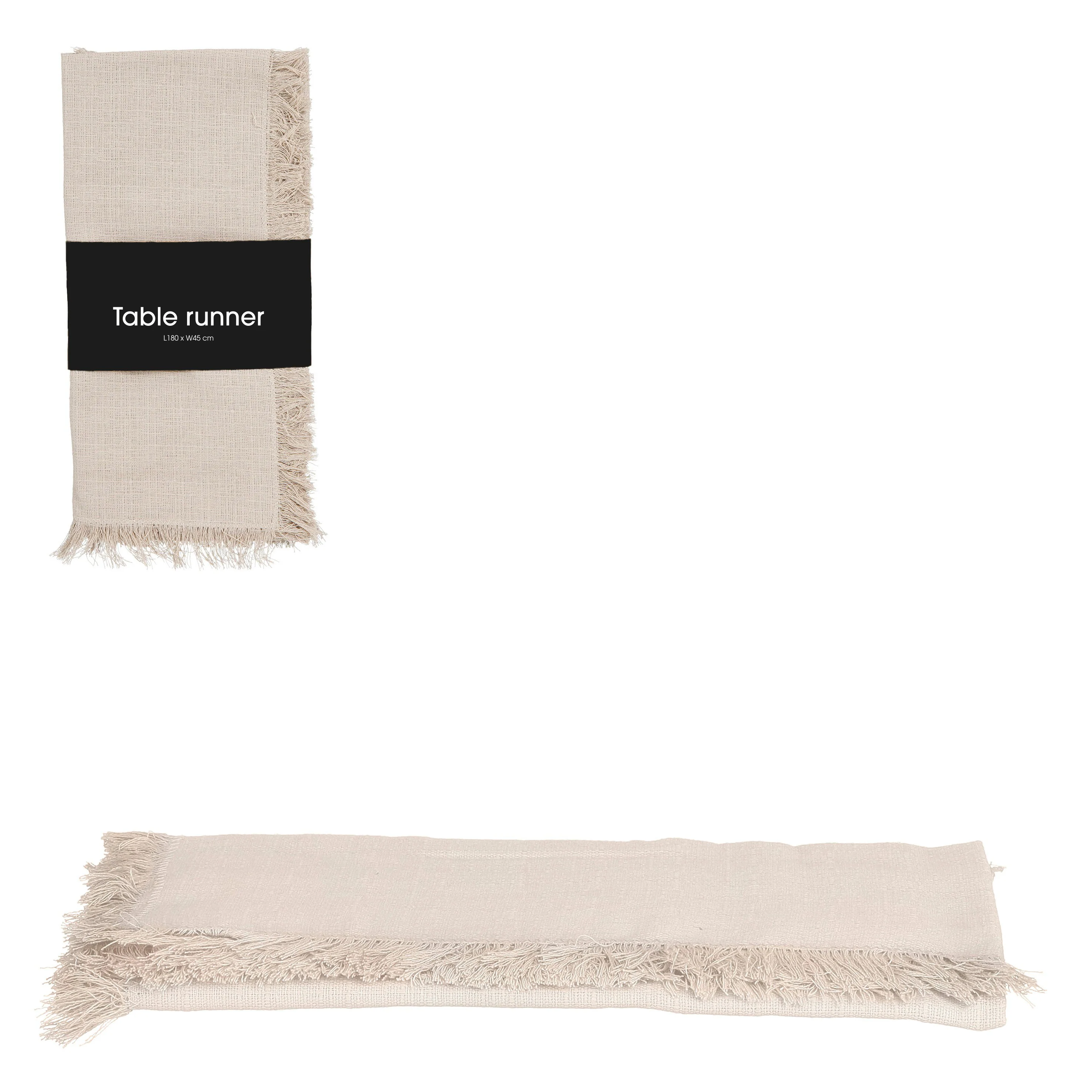 RUNNER BEIGE CON FRANGE 180X45 - Woodlume