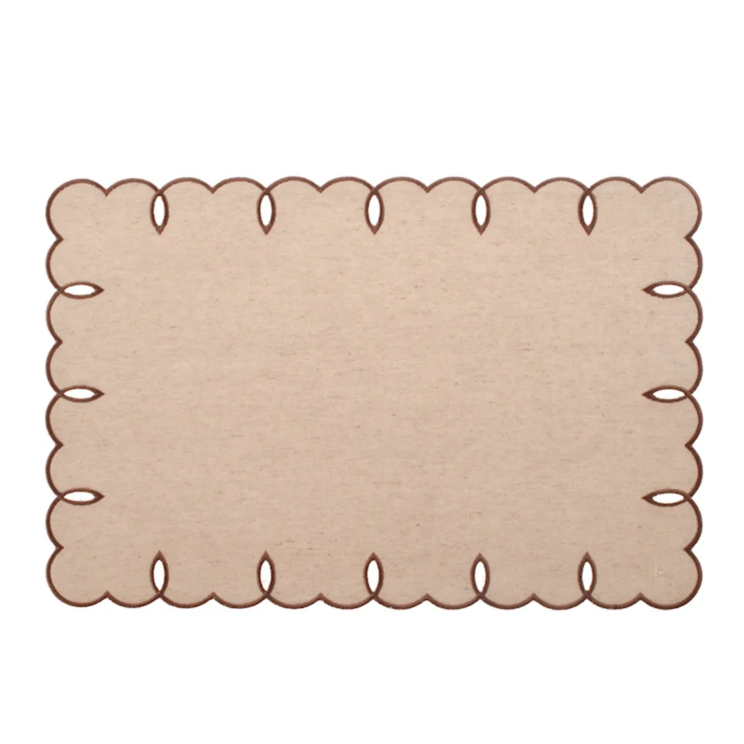 TOVAGLIETTA SAGOMATA LINO E COTONE ECRU - Woodlume