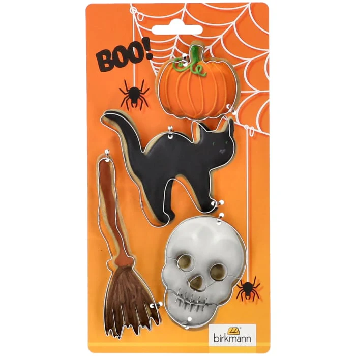 SET 4 FORMINE PER BISCOTTI DI HALLOWEEN - TESCHIO - Woodlume
