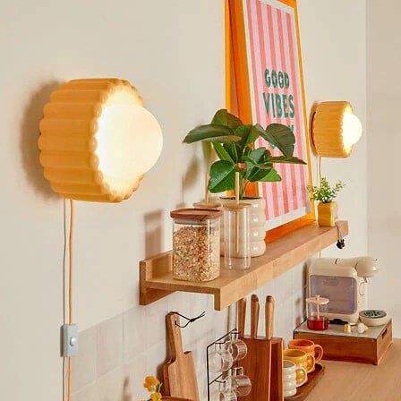 LAMPADA DA PARETE APPLIQUE GIALLA - Woodlume