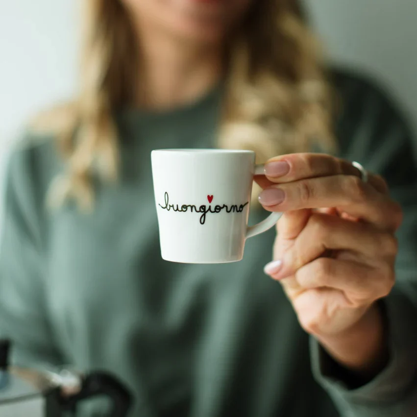 SET 2 TAZZE DA CAFFÈ - BUONGIORNO - Woodlume
