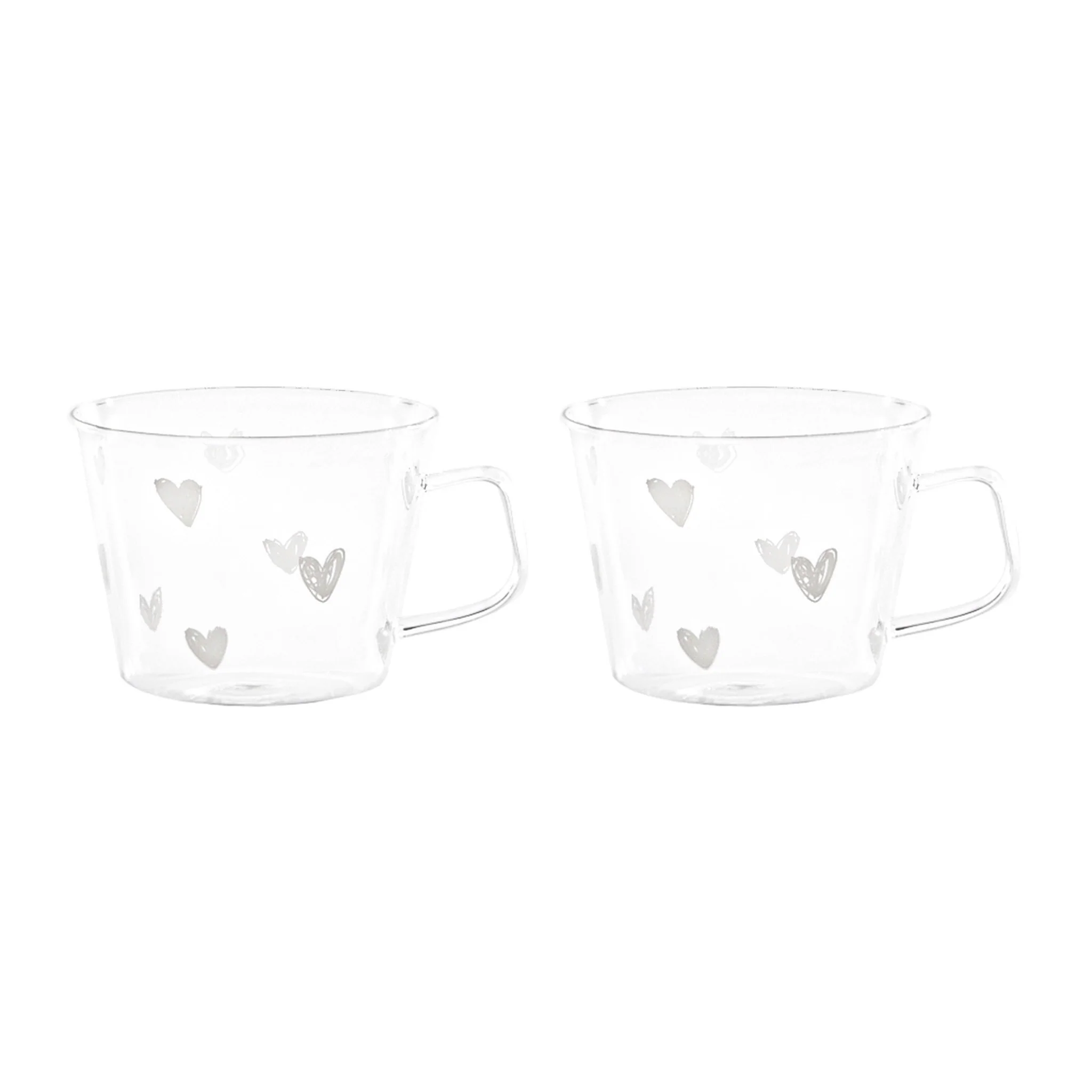 SET 2 TAZZE 480ML - TAPPEZZERIA CUORI - Woodlume