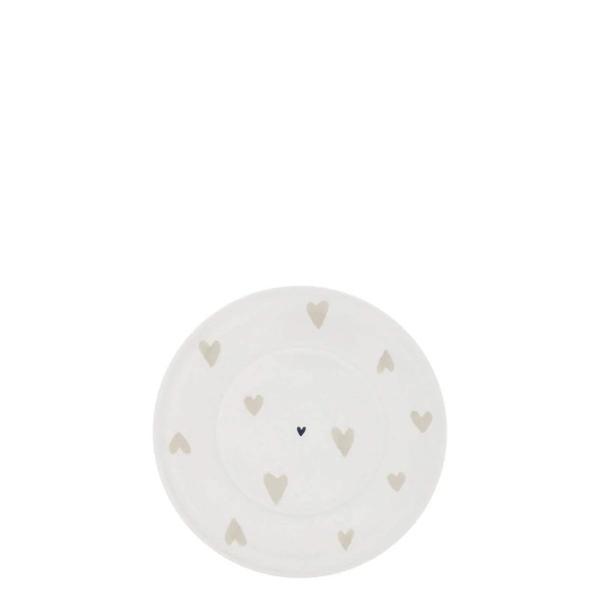 PIATTO PER TAZZA CUORICINI BEIGE 13 CM - Woodlume