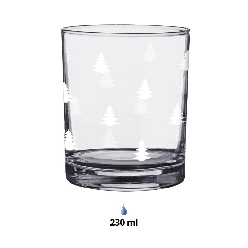 BICCHIERE DA ACQUA CON ALBERELLI - Woodlume