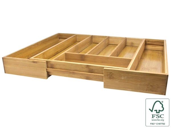 PORTA POSATE IN BAMBOO ESTENSIBILE - Woodlume