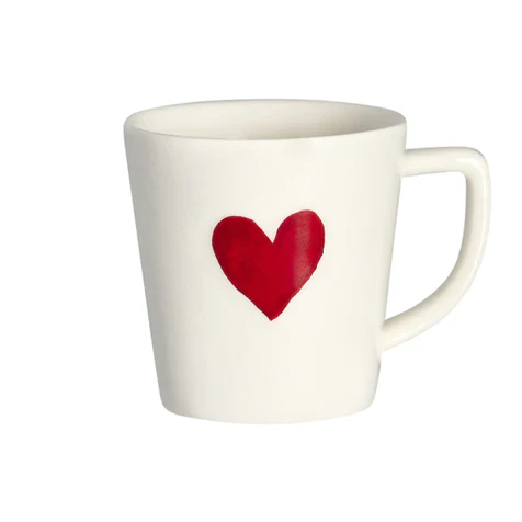 SET 2 TAZZE DA CAFFÈ - CUORE ROSSO - Woodlume