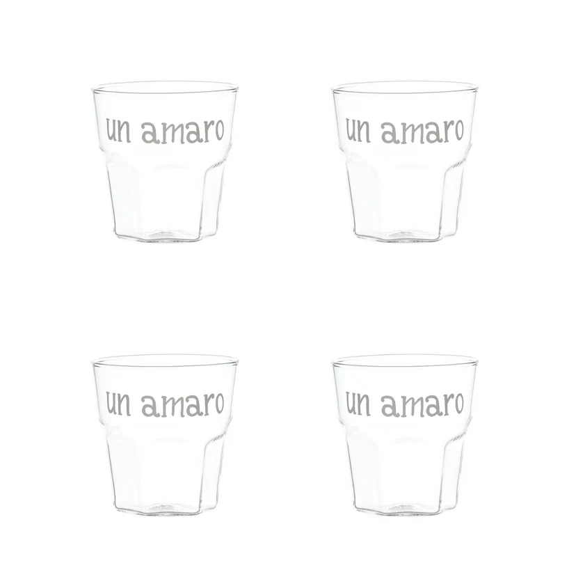 SET 4 BICCHIERI UN AMARO - Woodlume