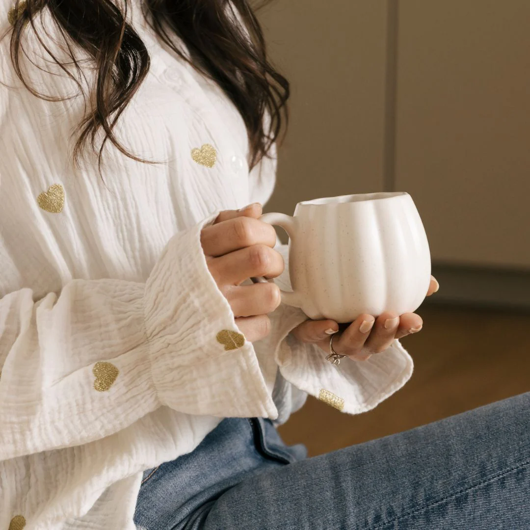TAZZA ZUCCA BIANCA CON COPERCHIO - Woodlume