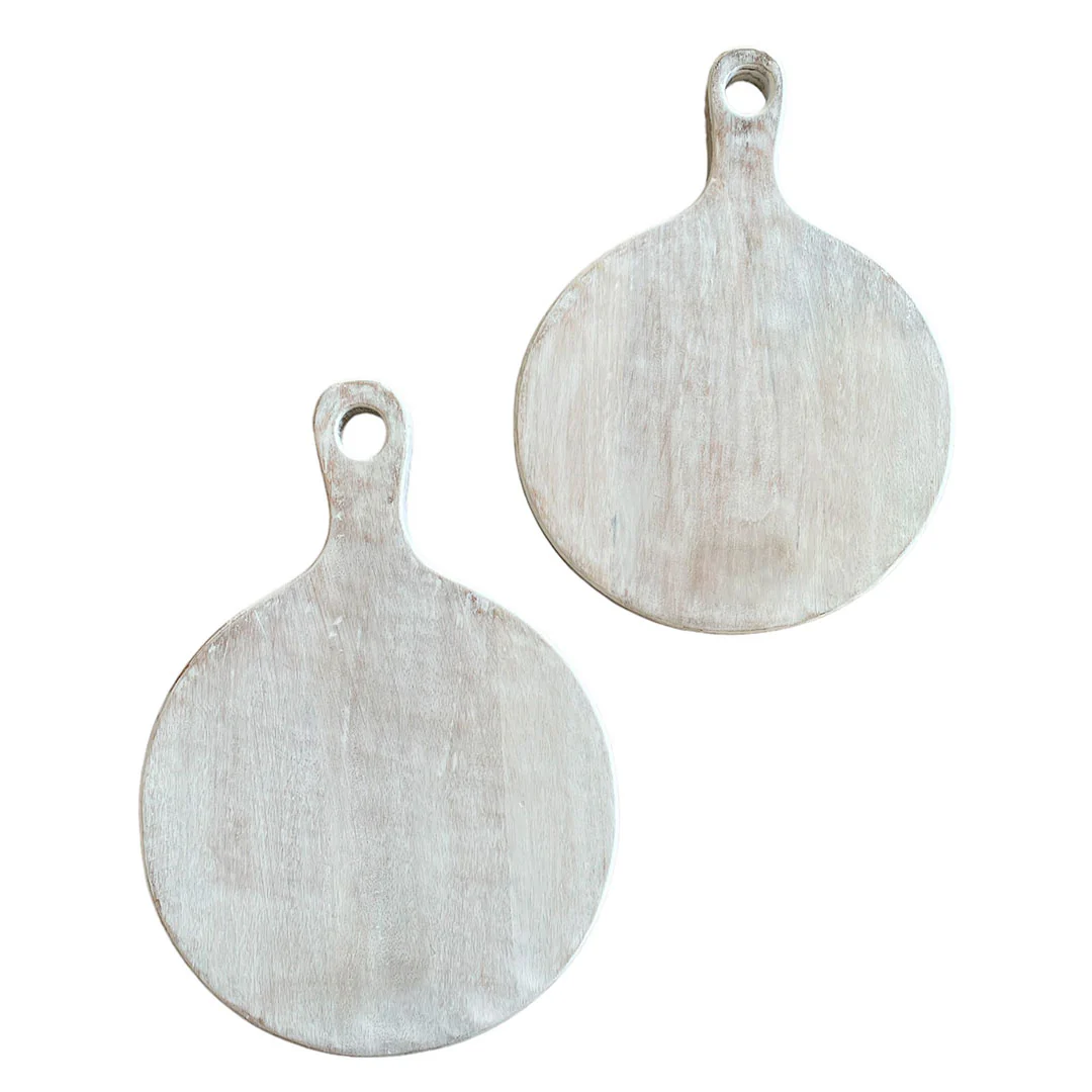 TAGLIERE DECORATIVO TONDO CON MANICO - Woodlume