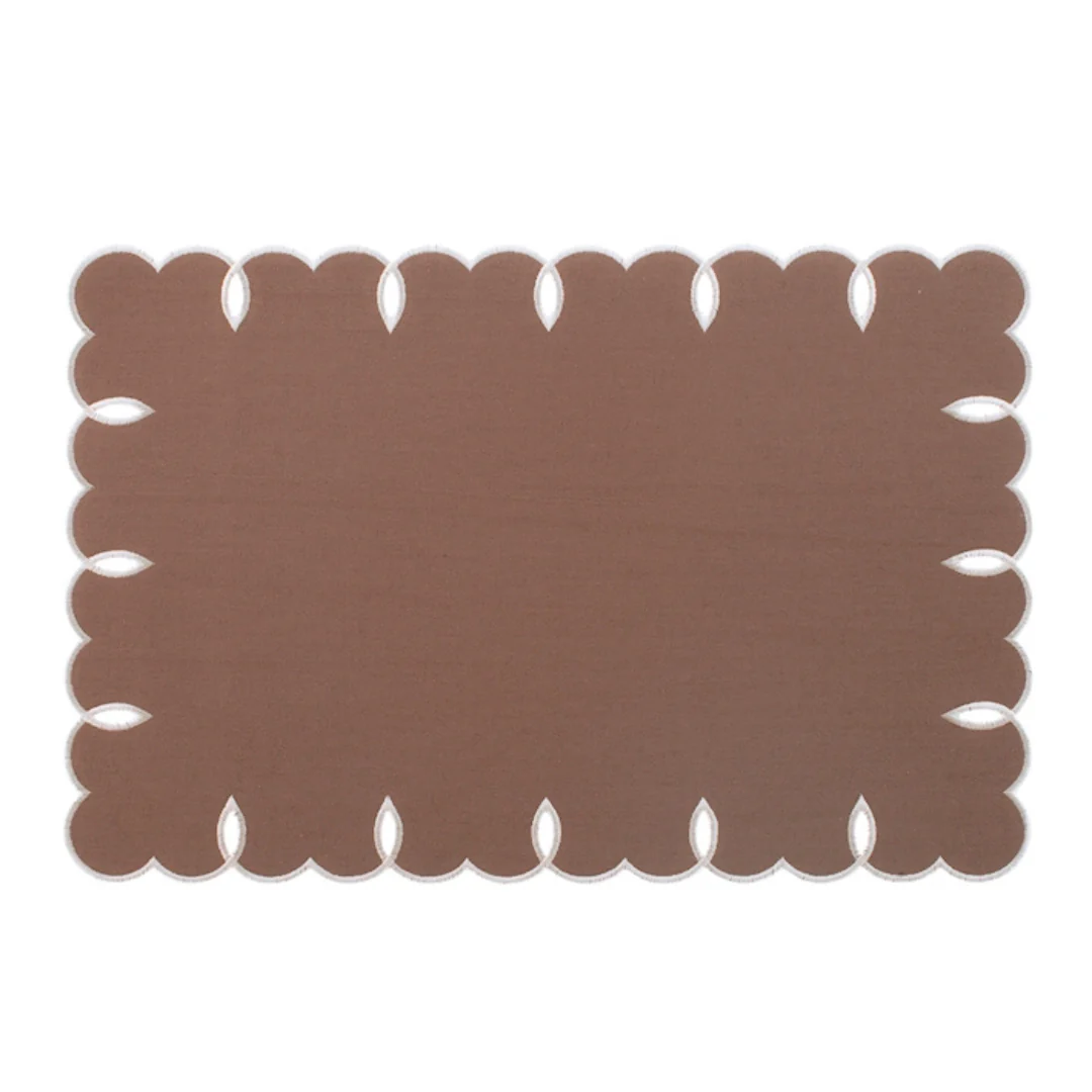 TOVAGLIETTA SAGOMATA LINO E COTONE CHOCO - Woodlume