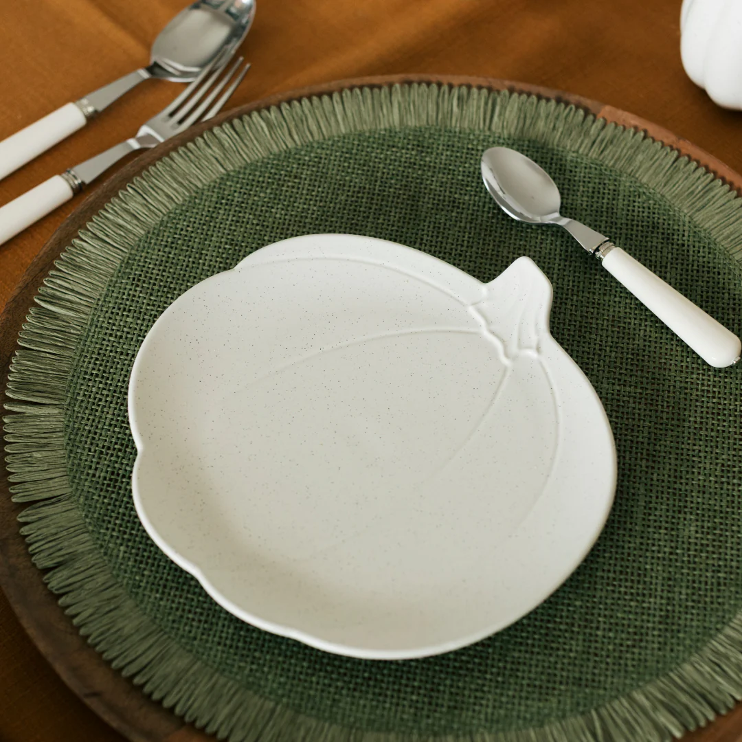 PIATTO PIANO ZUCCA BIANCO - Woodlume