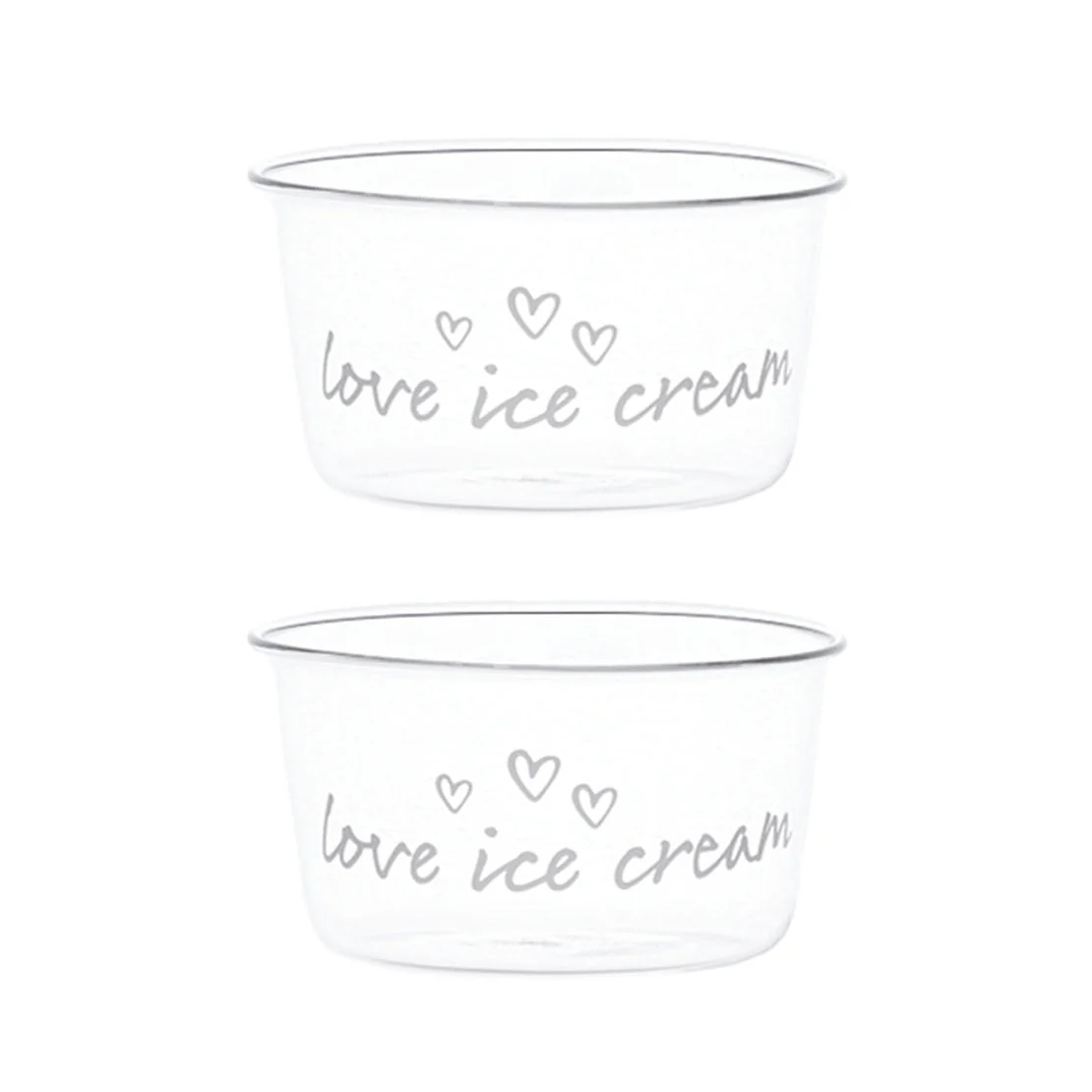 SET 2 COPPETTE - LOVE ICE CREAM - Woodlume