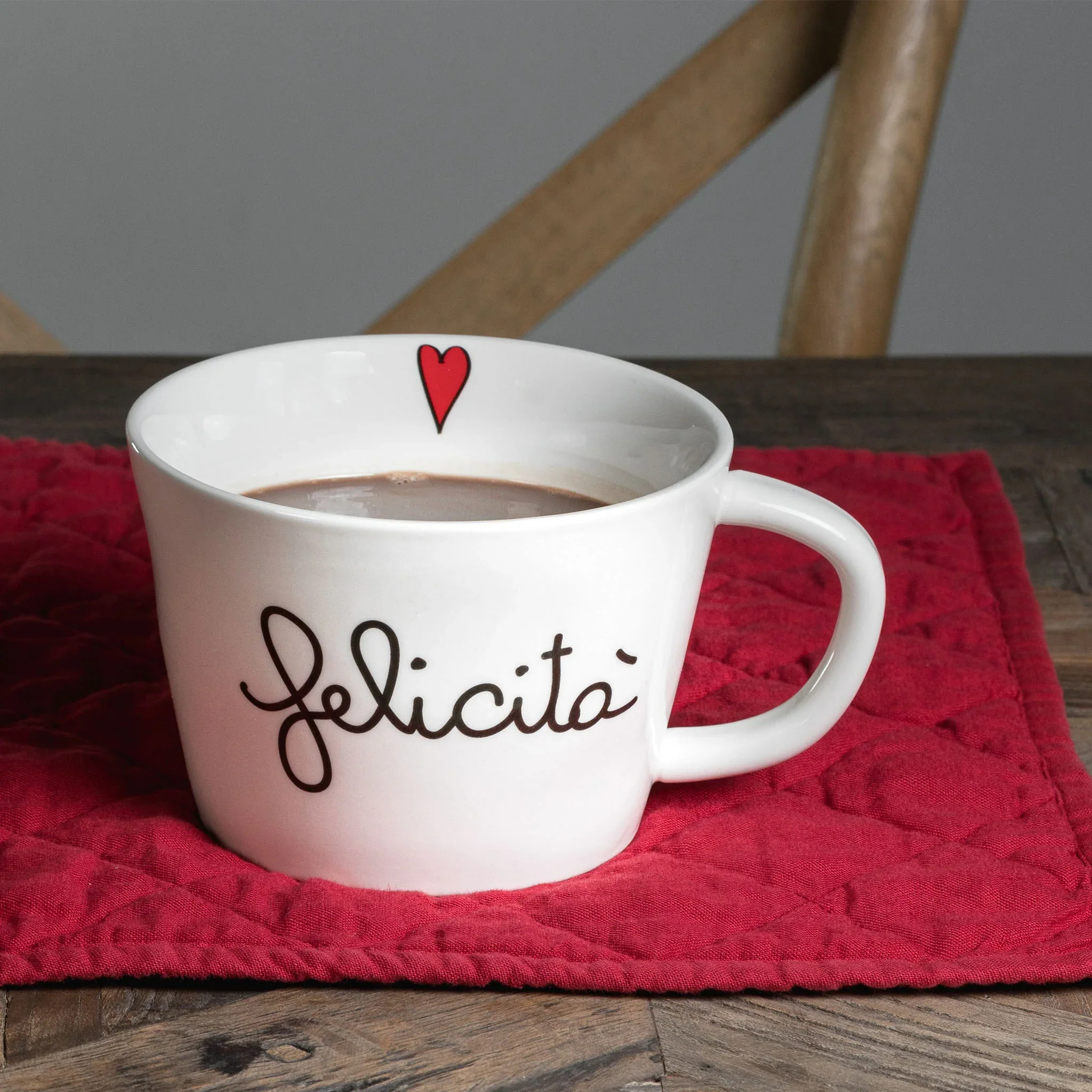 TAZZA DA COLAZIONE FELICITA' - Woodlume