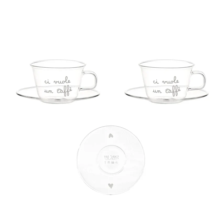 SET 2 TAZZE ESPRESSO CI VUOLE UN CAFFE' - Woodlume