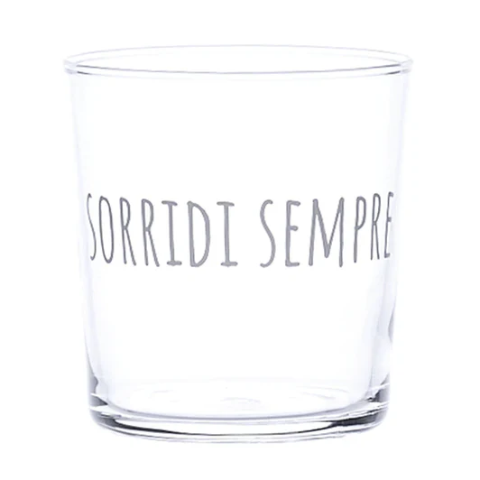 BICCHIERE SORRIDI SEMPRE - Woodlume