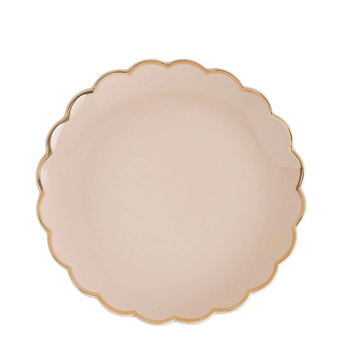 PIATTO MARGHERITA DESSERT CON BORDO ORO - ROSA - Woodlume
