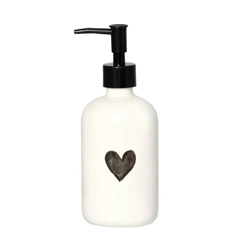 DISPENSER PER SAPONE - CUORE GRIGIO - Woodlume