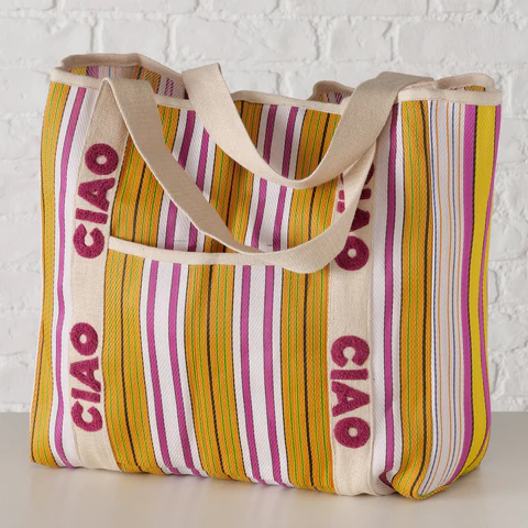 BORSA A RIGHE CIAO - Woodlume