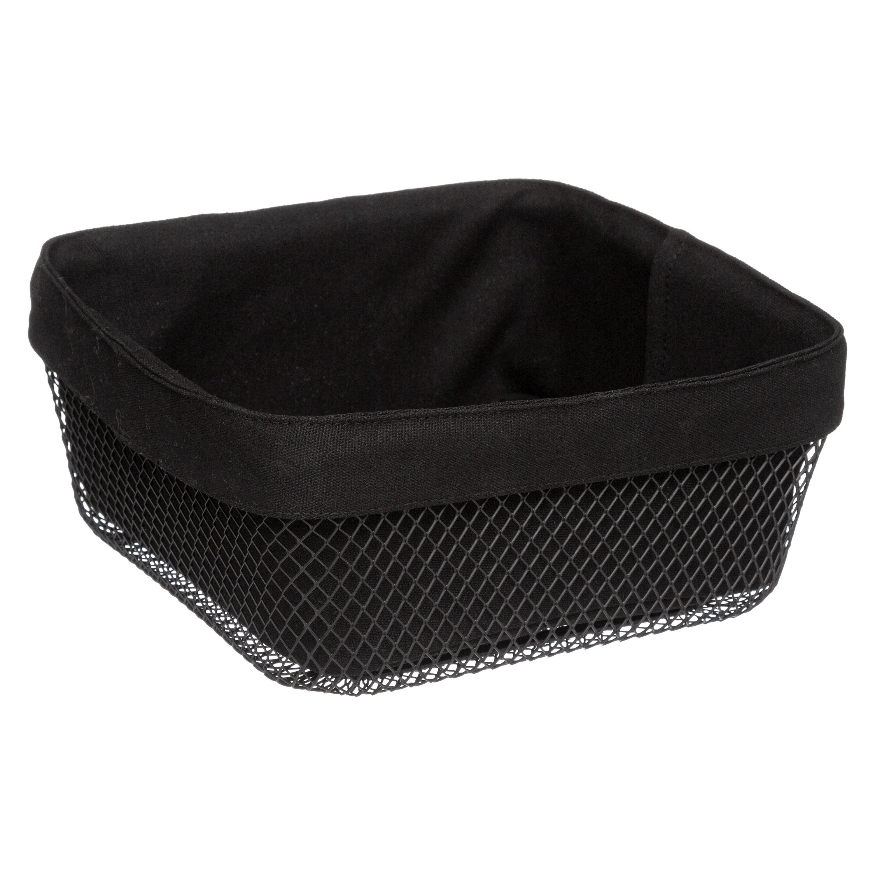 CESTINO PORTA PANE QUADRATO - NERO - Woodlume