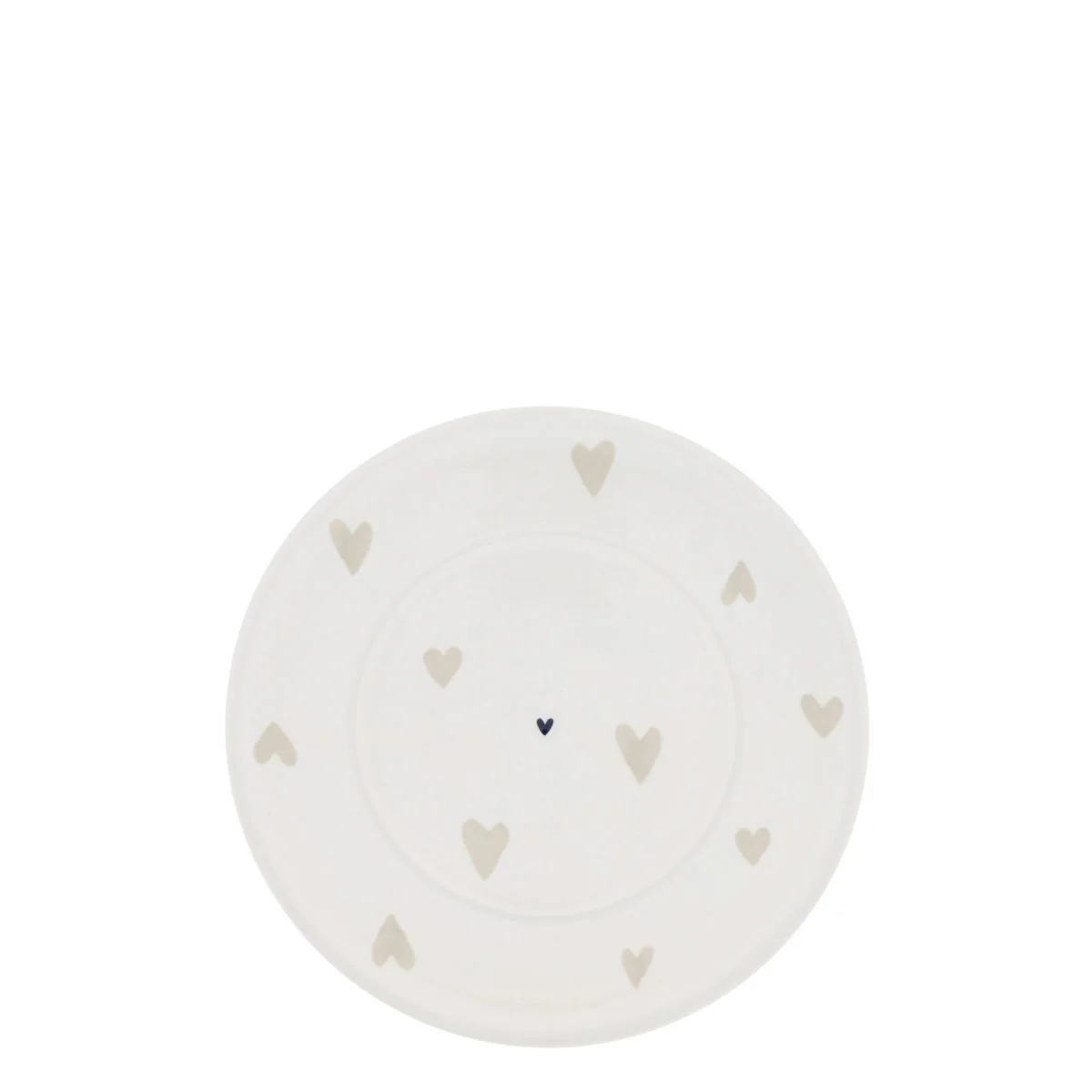 PIATTO PER TAZZA CUORICINI BEIGE 15 CM - Woodlume