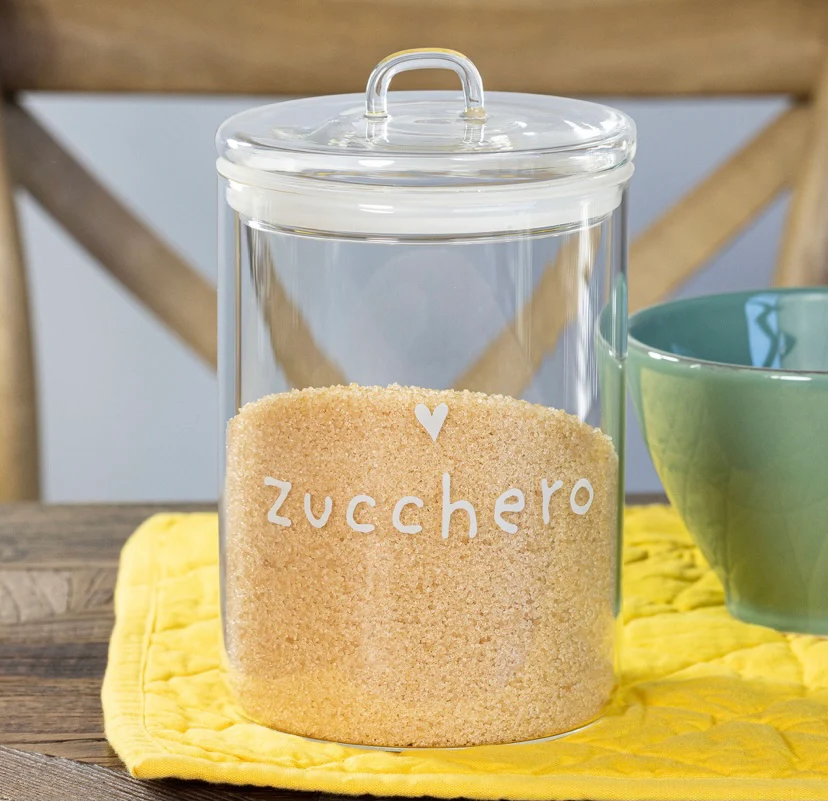 BARATTOLO ZUCCHERO CUORE - BIANCO - Woodlume