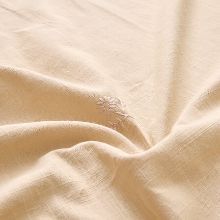 TOVAGLIA RICAMATA FIORI BEIGE - Woodlume