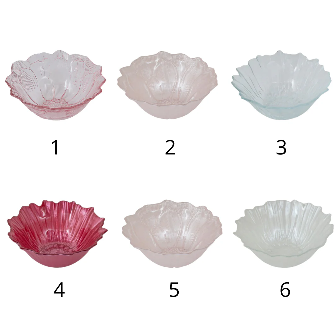COPPETTA VETRO FIORE ROSA - 6 VARIANTI - Woodlume