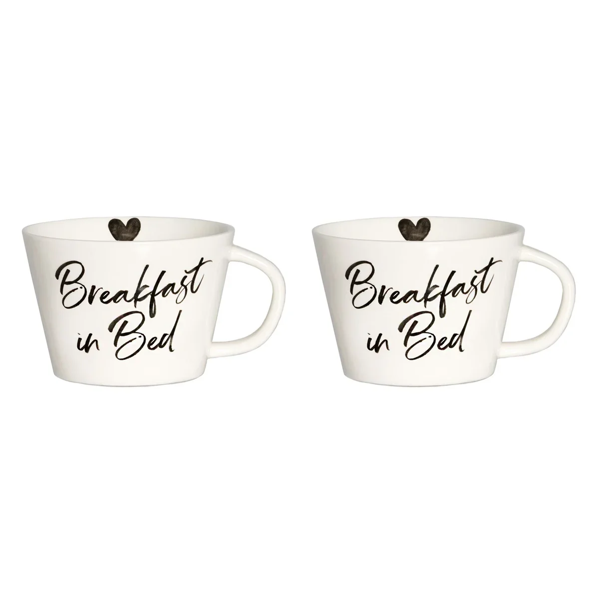 SET 2 TAZZE COLAZIONE BREAKFAST IN BED CUORE - Woodlume