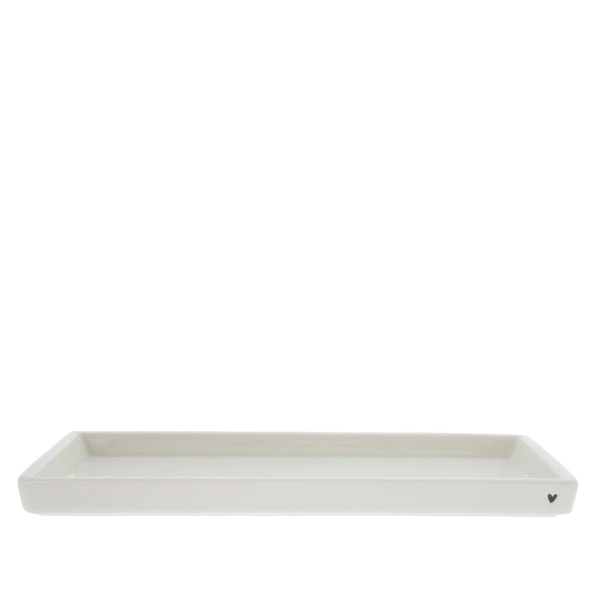 VASSOIO IN CERAMICA CUORICINO LATERALE - BIANCO - Woodlume