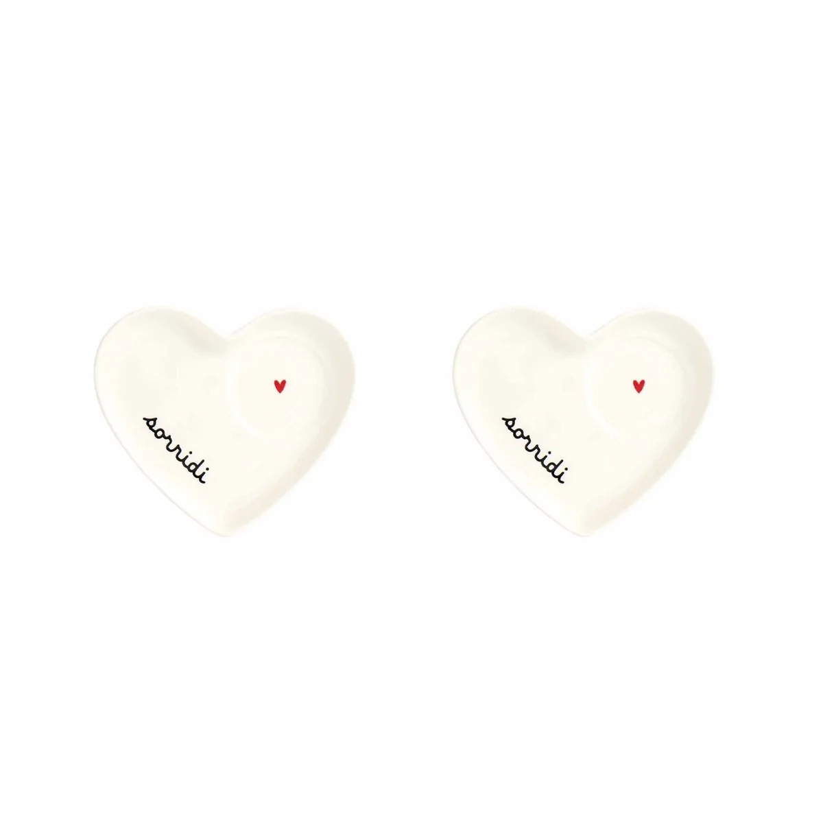 SET 2 PIATTI CUORE ESPRESSO SORRIDI - Woodlume