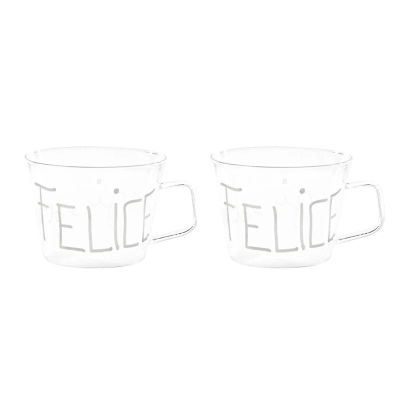 SET 2 TAZZE OGGI SONO FELICE 480ml - Woodlume