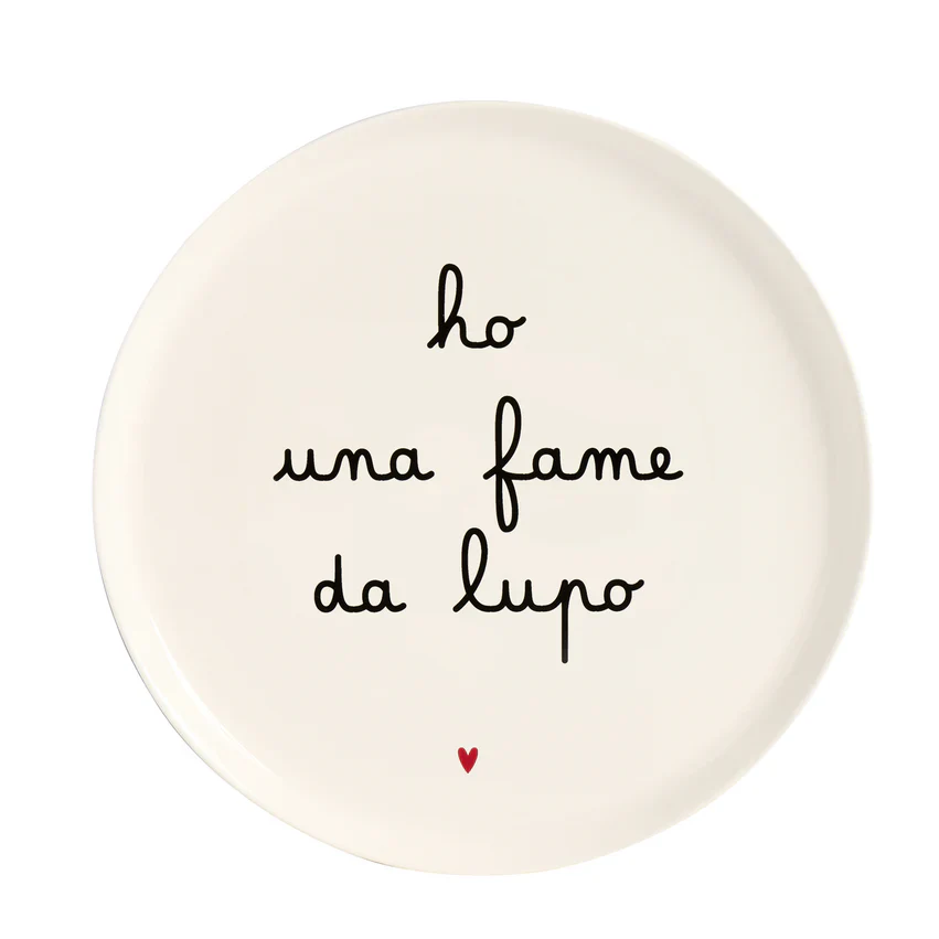PIATTO PIZZA HO UNA FAME DA LUPO - Woodlume