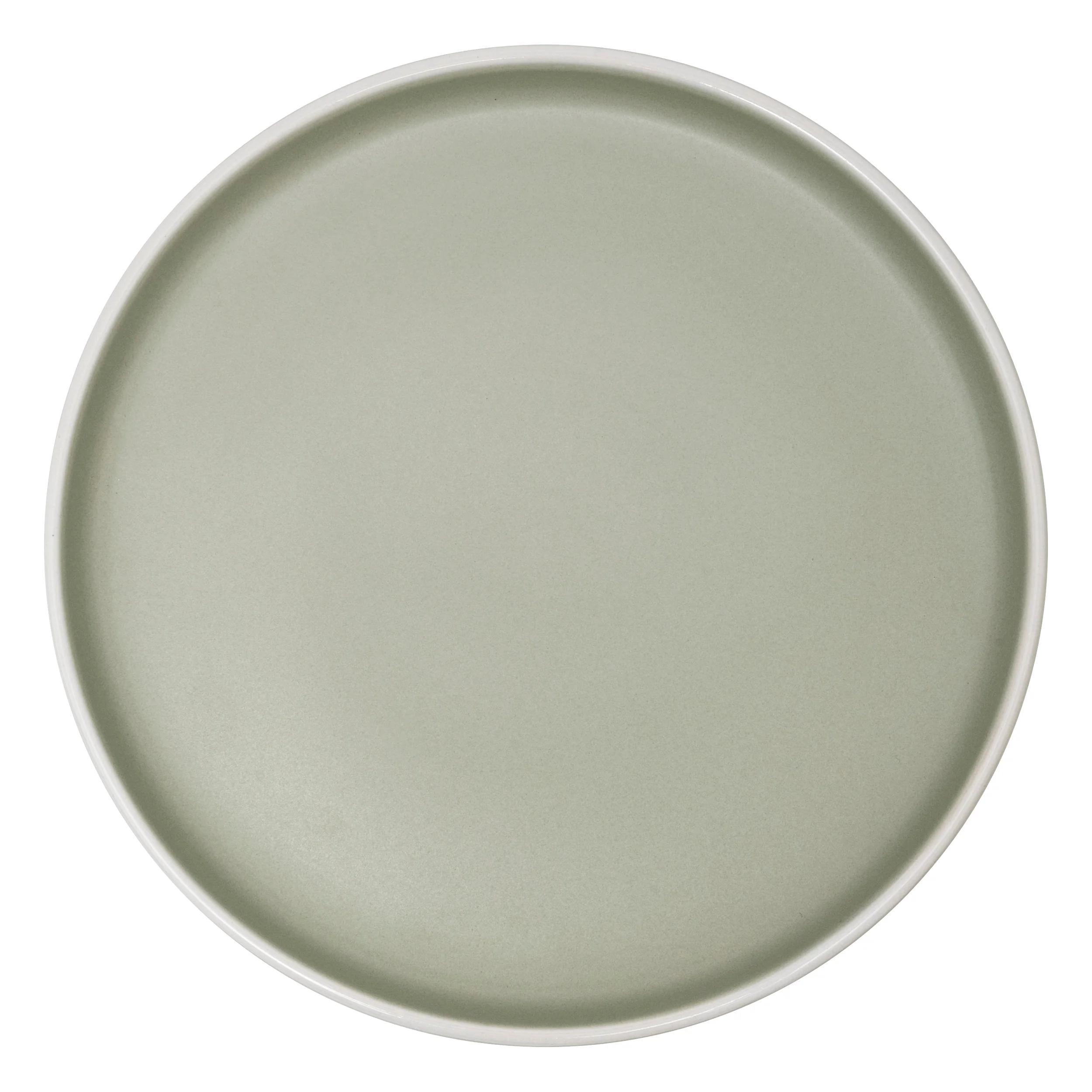 PIATTO DESSERT CON BORDO ALTO - VERDE OLIVA - Woodlume