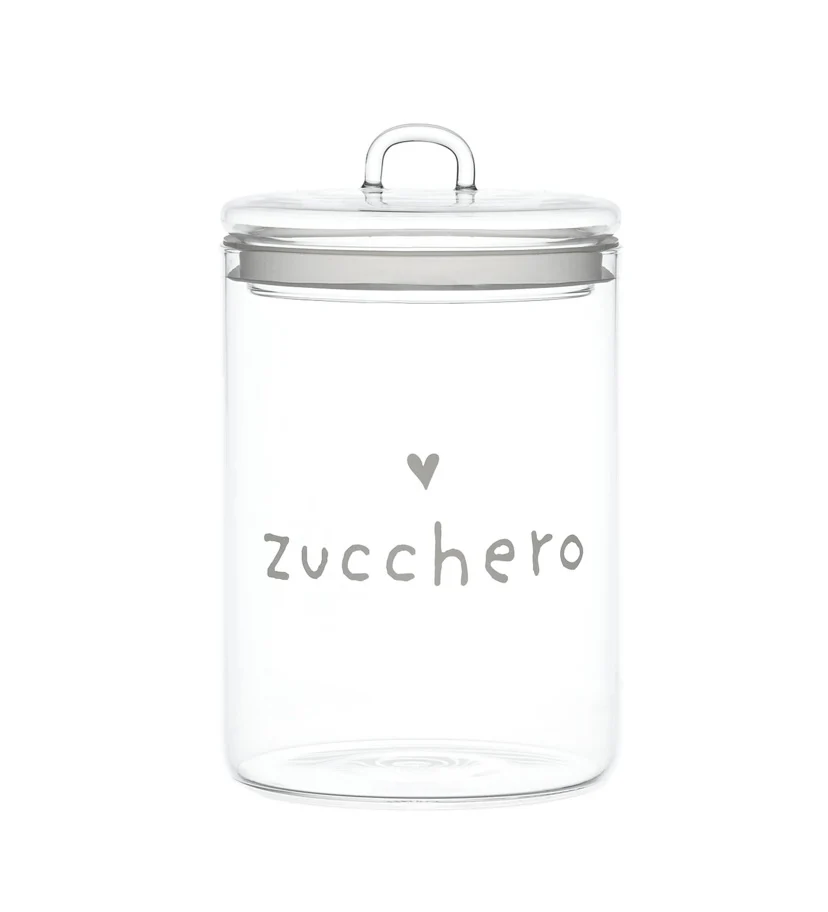 BARATTOLO ZUCCHERO CUORE - BIANCO - Woodlume