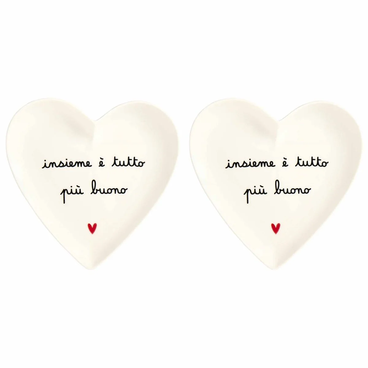 SET 2 PIATTI CUORE INSIEME È TUTTO PIÙ BUONO - Woodlume