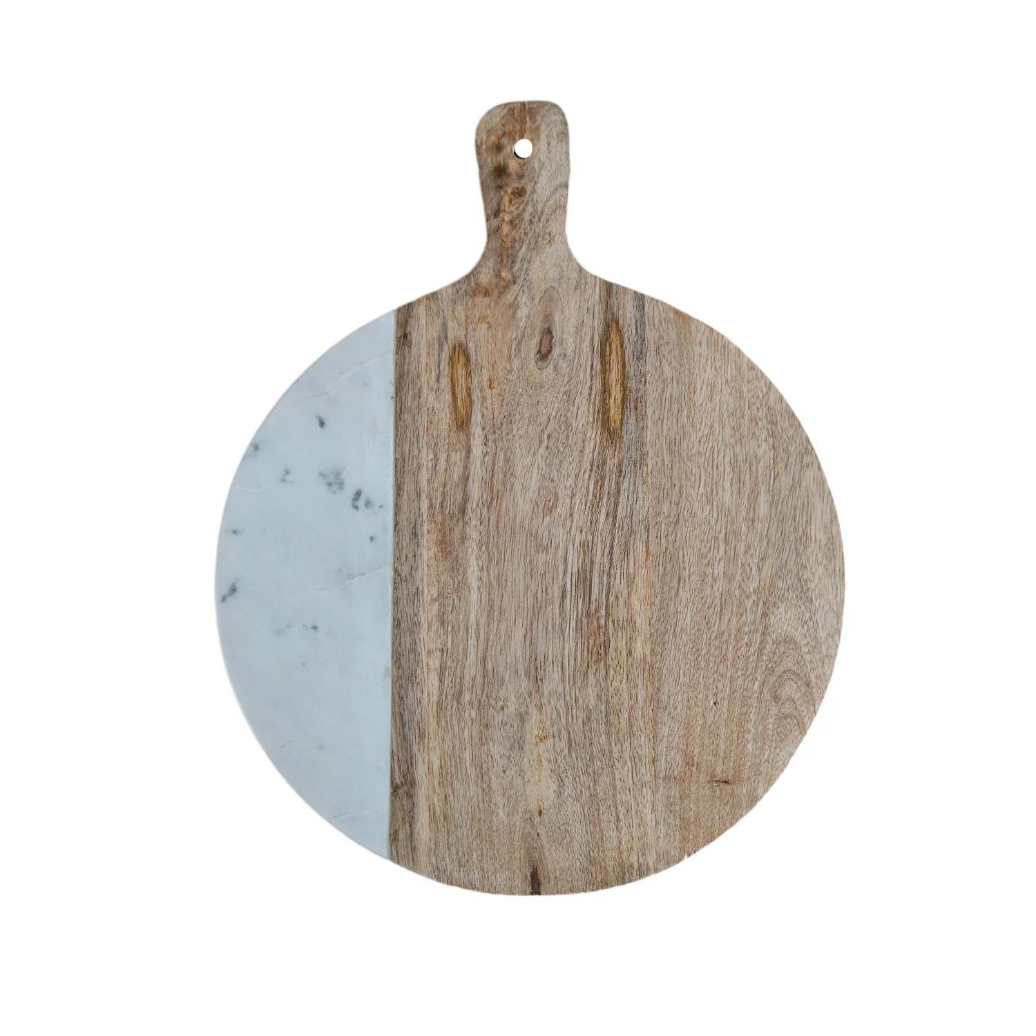 TAGLIERE LEGNO E MARMO - TONDO CON MANICO - Woodlume