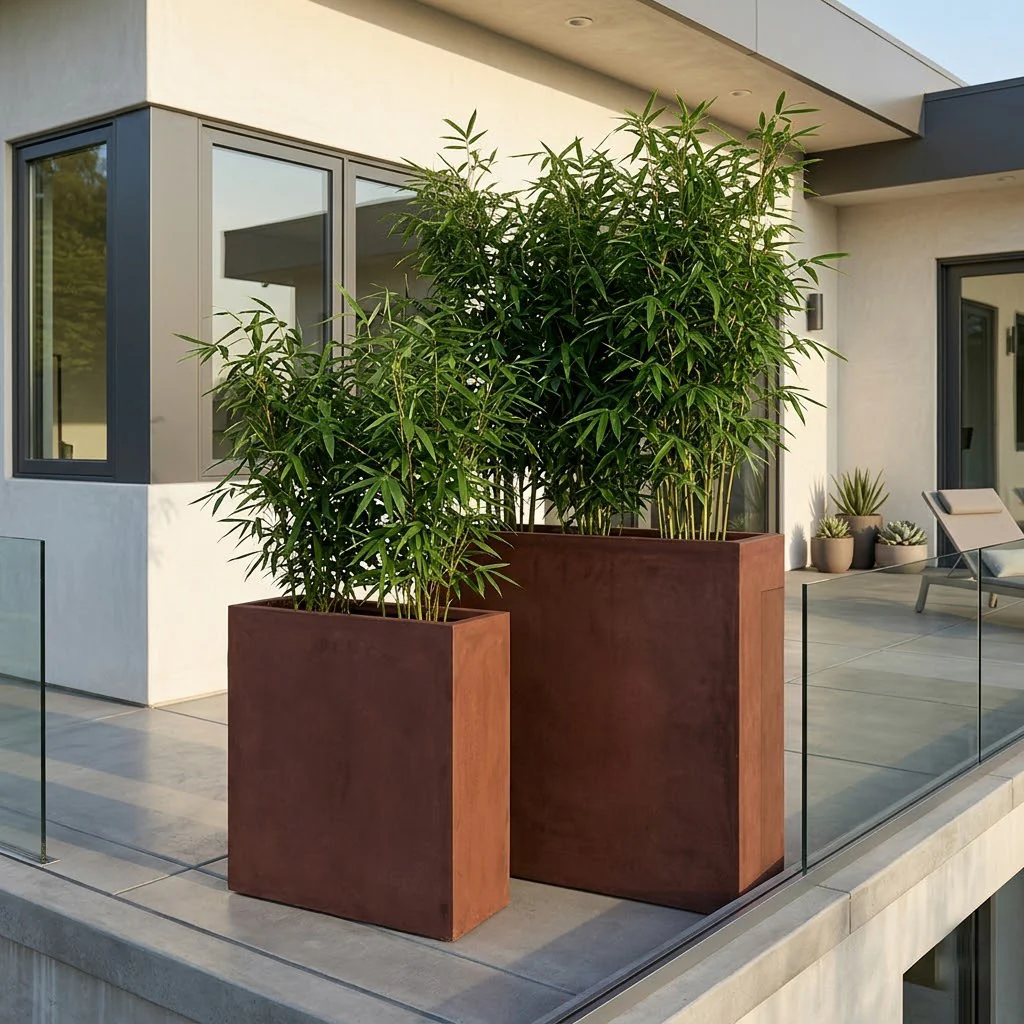 FIORIERA RETTANGOLARE ALTA CORTEN - 2 MISURE - Woodlume