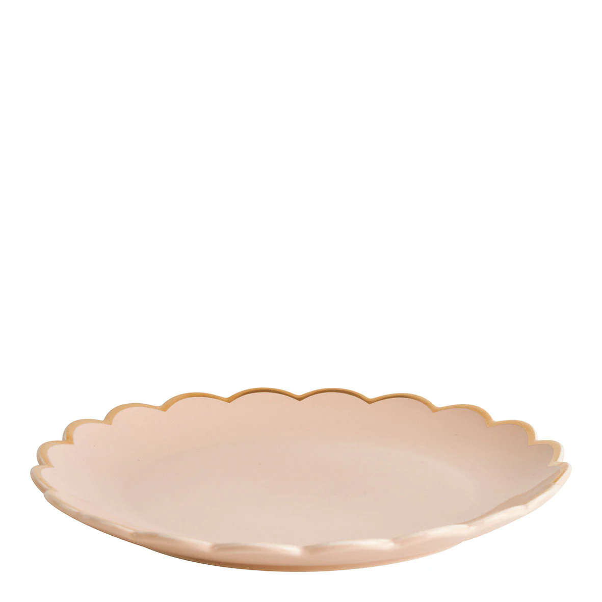 PIATTO MARGHERITA DESSERT CON BORDO ORO - ROSA - Woodlume