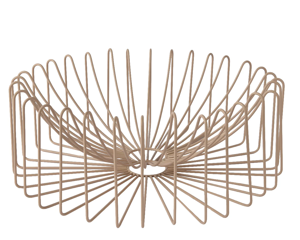 CESTINO IN METALLO BEIGE - Woodlume