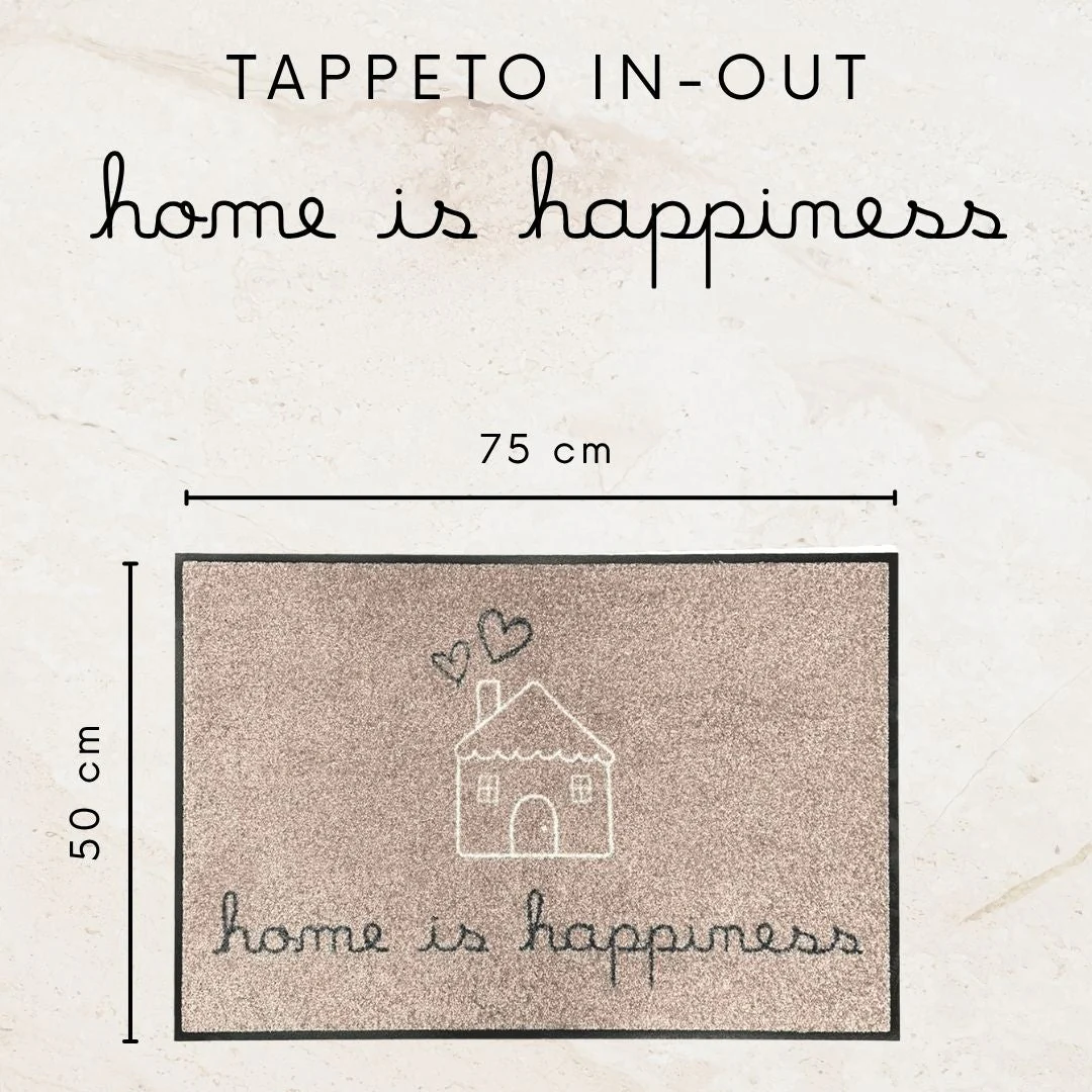 TAPPETO IN-OUT HOME IS HAPPINESS WOODLUME - Woodlume