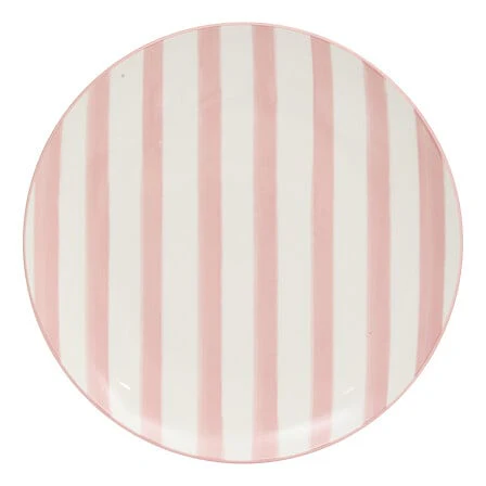 PIATTO PIANO A RIGHE ROSA - Woodlume