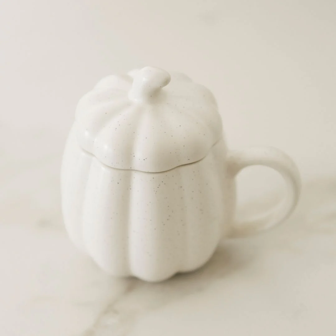 TAZZA ZUCCA BIANCA CON COPERCHIO - Woodlume
