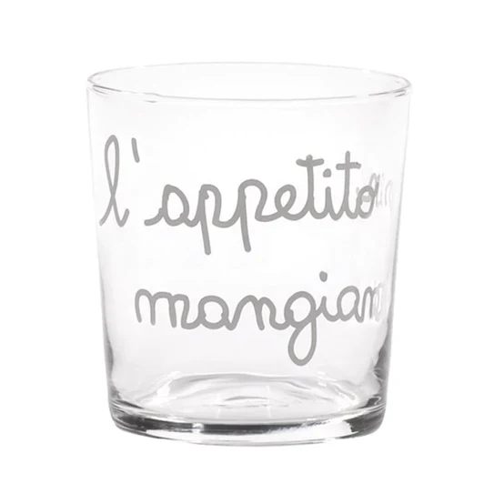 BICCHIERE L'APPETITO VIEN MANGIANDO - Woodlume