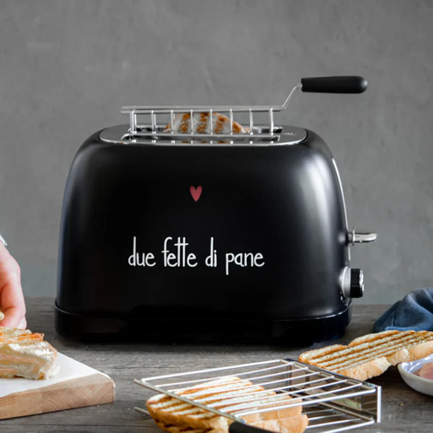 TOSTAPANE NERO - DUE FETTE DI PANE - Woodlume