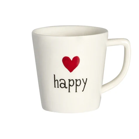 SET 2 TAZZE DA CAFFÈ - HAPPY CUORICINO ROSSO - Woodlume
