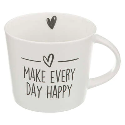 TAZZA HAPPINESS - SCRITTA CON MANICO - Woodlume