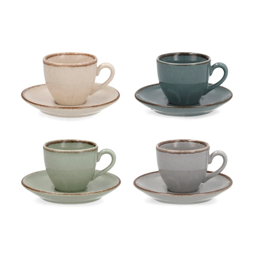 TAZZA DA CAFFE' CON PIATTINO - 4 VARIANTI - Woodlume