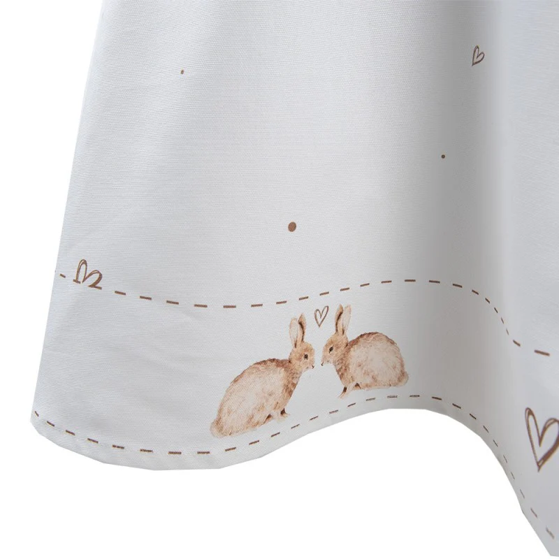 TOVAGLIA ROTONDA CONIGLIETTI IN LOVE 170 CM - Woodlume